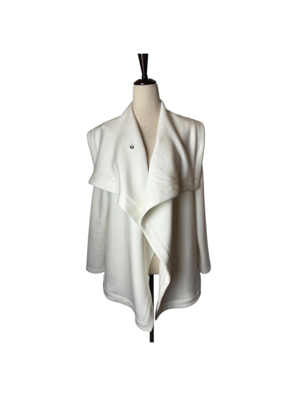 SPANX White Open-Front Draped Waterfall Sweater Jacket - Picture 2 of 3